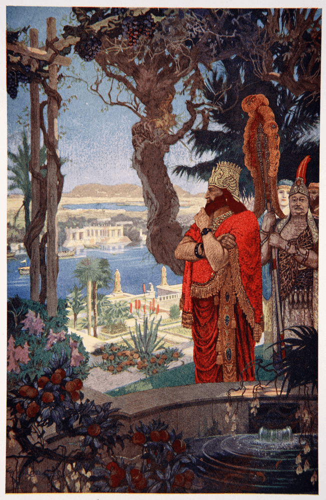 Babylonia - Nebuchadnezzar II in the Hanging Garens (Ernest Wellcousins)