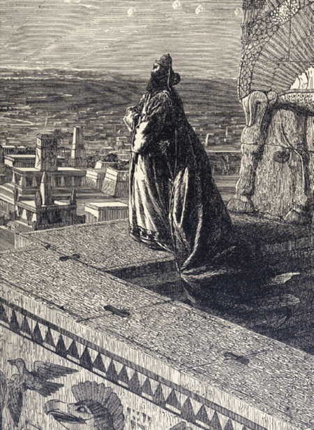 Hanging Gardens of Babylon - Nebuchadnezzar Overlooking Babylon